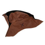 Maxbell 1 Piece Tricorn Accs Brown Pirate Hat for Outdoor Costume Unisex Children