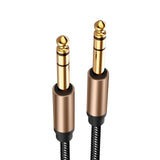 Maxbell 6.35mm Stereo Audio Instrument Cable for Microphone Electric Guitar Mixer