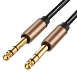 Maxbell 6.35mm Stereo Audio Instrument Cable for Microphone Electric Guitar Mixer