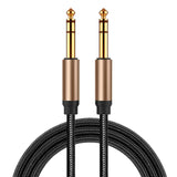 Maxbell 6.35mm Stereo Audio Instrument Cable for Microphone Electric Guitar Mixer