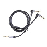 Maxbell 1/4 Insert Cable 6.35mm TRS to Dual 6.35mm TS for Sound Cards Amplifiers