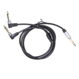 Maxbell 1/4 Insert Cable 6.35mm TRS to Dual 6.35mm TS for Sound Cards Amplifiers