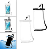 Maxbell Professional Waterproof Phone Bag Pouch Universal HD for Hiking Swimming White