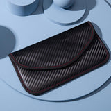 Maxbell Carbon Fiber PU Faraday Bag Car RFID Signal Blocking Pocket Wallet for Phone