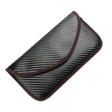 Maxbell Carbon Fiber PU Faraday Bag Car RFID Signal Blocking Pocket Wallet for Phone