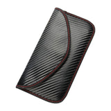 Maxbell Carbon Fiber PU Faraday Bag Car RFID Signal Blocking Pocket Wallet for Phone