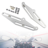 Maxbell Portable Motorcycle Windshield Bracket Stable Durable Fit for Yamaha Tenere Silver