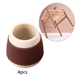 Maxbell 4Pcs Table and Chair Leg Cover Furniture Pads Felt Bottom Non-Slip Rubber Round Coffee