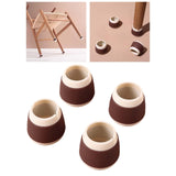 Maxbell 4Pcs Table and Chair Leg Cover Furniture Pads Felt Bottom Non-Slip Rubber Round Coffee