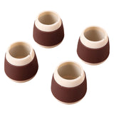 Maxbell 4Pcs Table and Chair Leg Cover Furniture Pads Felt Bottom Non-Slip Rubber Round Coffee