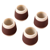 Maxbell 4Pcs Table and Chair Leg Cover Furniture Pads Felt Bottom Non-Slip Rubber Round Coffee