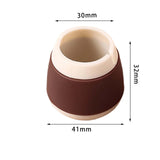 Maxbell 4Pcs Table and Chair Leg Cover Furniture Pads Felt Bottom Non-Slip Rubber Round Coffee