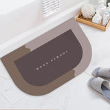 Maxbell Bathroom Rugs Thick Fast Drying Polyester Fiber Shower Mat Washable Brown 40X60cm