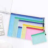 Maxbell 7Pcs Document Pouch Bag Zip File Mesh Folder for Cosmetics Travel Office