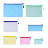 Maxbell 7Pcs Document Pouch Bag Zip File Mesh Folder for Cosmetics Travel Office