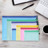 Maxbell 7Pcs Document Pouch Bag Zip File Mesh Folder for Cosmetics Travel Office