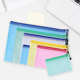 Maxbell 7Pcs Document Pouch Bag Zip File Mesh Folder for Cosmetics Travel Office