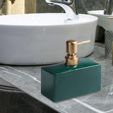 Maxbell Modern Ceramic Soap Dispenser Lotion Bottle Refillable Home Decor Bathroom Green