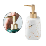 Maxbell Reusable Soap Dispenser Holds 350ml Liquid Hand Pump Marbling Bottle White