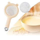 Maxbell Mini Mesh Strainer Reusable for Filtering Juice Soy Milk Kitchen Tool Beige