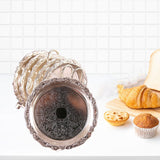Maxbell 6Pcs Metal Coaster Tea Desserts Dish with Rack Easy Store HomeSilver