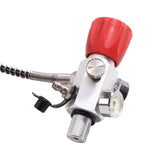 Maxbell Charging Valve Alloy Air Fill Station Refill Adapter for Fire Fighting Tank Silver 18UNF