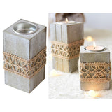 Maxbell Wooden Tea light Candle Holder Coffee Table Centerpieces Candle Stand Gifts