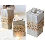 Maxbell Wooden Tea light Candle Holder Coffee Table Centerpieces Candle Stand Gifts