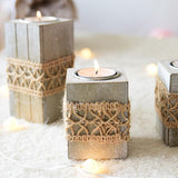 Maxbell Wooden Tea light Candle Holder Coffee Table Centerpieces Candle Stand Gifts