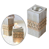 Maxbell Wooden Tea light Candle Holder Coffee Table Centerpieces Candle Stand Gifts