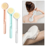 Maxbell Foldable Long Handle Shower Bath Brush Back Foot Clean Scrubber Home White