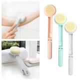 Maxbell Foldable Long Handle Shower Bath Brush Back Foot Clean Scrubber Home White