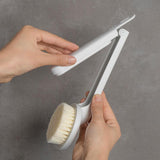 Maxbell Foldable Long Handle Shower Bath Brush Back Foot Clean Scrubber Home White