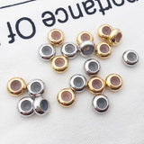 Maxbell 20Pcs Positioning Beads Small 8mm for DIY Crafts Findings Accessories Gold