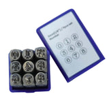 Maxbell Metal Stamping Tool Set Permanently Engrave for Leather Stainless Steel 9x Numbers