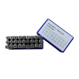 Maxbell Metal Stamping Tool Set Permanently Engrave for Leather Stainless Steel 27x Lowercase Letter