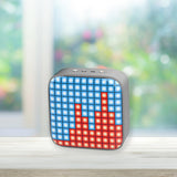 Maxbell Portable Retro Bluetooth Pixel Art Speaker Outdoor Fashionable Silver Gray