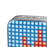 Maxbell Portable Retro Bluetooth Pixel Art Speaker Outdoor Fashionable Silver Gray