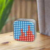 Maxbell Portable Retro Bluetooth Pixel Art Speaker Outdoor Fashionable Silver Gray