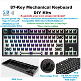 Maxbell 87Key Mechanical Keyboard Kit Hot Swappable Light Effect Black Tri-Mode