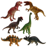 Maxbell 6 Pcs Plastic Assorted Dinosaur Figures Animal Model Kids Toy