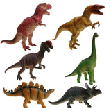 Maxbell 6 Pcs Plastic Assorted Dinosaur Figures Animal Model Kids Toy