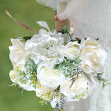 Maxbell Handmade Peony Rose Flowers Wedding Bouquets Bridesmaid Holding Flower