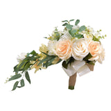 Maxbell Wedding Bouquets for Bride Bridal Holding Wedding Bouquet for Church Beige