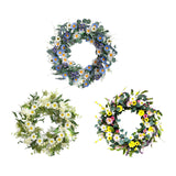Maxbell Floral Wreath Hanging Garland Flower Wreath for Party Photo Props Purple