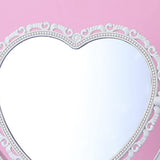 Maxbell Desktop Makeup Mirror Retro European for Countertop Bedroom Desk Heart Beige