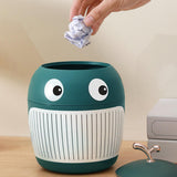 Maxbell Small Desk Trash Can Garbage Bin Waste Bin Dustbin for Home Vanity Bedroom Green