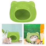 Maxbell Small Pet Ceramic Hamster House Hedgehog Bunny Sleeping Bed Summer  Green