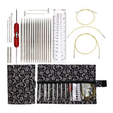 Maxbell Knitting Bag Sewing Kit Sewing Needle Sewing Tool Set Embroidery Thread navy