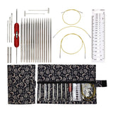 Maxbell Knitting Bag Sewing Kit Sewing Needle Sewing Tool Set Embroidery Thread navy